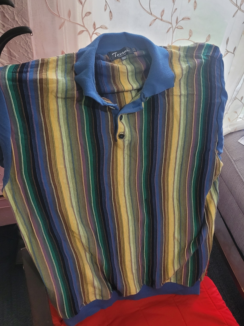 Tossani Men's Multicolor Stripe Polo — Blue Collar